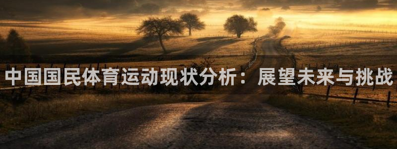 ug环球官网登录入口：中国国民体育运动现状分析：展望未来与挑战